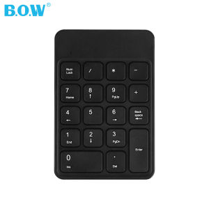 BOW HW157 Silent Wireless Numeric Keypad 18-key Rechargeable Comfortable Keypads Suitable for Desktop Laptop