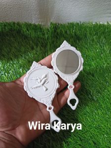 souvenir kaca - isi 50 pcs souvenir kaca bulat putih kemasan plastik