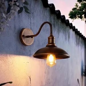 Retro Waterproof LED Wall Lamp Outdoor Courtyard Villa Garden Balcony Corridor Entrance Door E27 Decorative Lighting Fixture