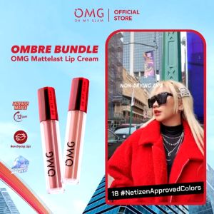 OMG OH MY GLAM Matte Kiss Lip Cream 3.5 g - Lip Cream Matte Dengan Warna Intense Maskproof Tahan Lama & Ringan