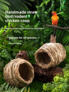 VOA | Handmade Straw Nest for Parrots and Bantam Chickens Breeding and Warmth