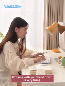 YONEZAWA Ins Wooden Monitor Holder Bracket Computer Rack Desktop Organizer Display Bracket