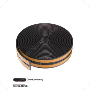 5/10M Door Window Seal Strip IED Type Self-adhesive Acoustic Foam Sealing Strip Tape Insulation Windproof Rubber Weatherstrip