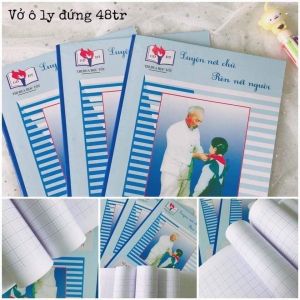 Vở ô ly đứng - 4 ly bìa Bác Hồ 48 trang của Ánh Dương
