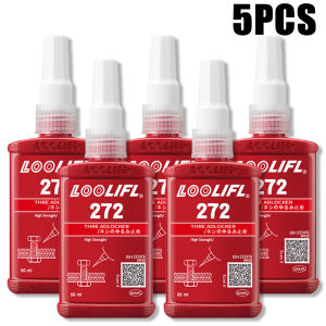 LOOLIFL | 272 Red Highstrength Thread Locker Anaerobic Screw Lock Glue Permanent Anti-Vibration Oil Resistant -50 ℃ ~150 ℃ Metal Bolt Sealant