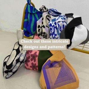 Exquisite Kinchaku Bags vibrant colors flowers and geometric