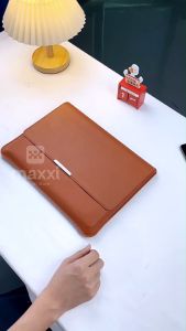 MacBook Air M3 13 15 2024 A3113 A3114 Tas Laptop Sleeve Leather Case Cover Stand