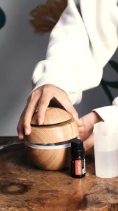 HUMIDIFIER DIFFUSER AROMATHERAPY DESAIN WOODEN ALAT AROMA TERAPI KAYU HUMIDIFIER WOOD