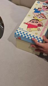 CRAYON SHINCHAN | Crayon Shinchan Ceramic Square Bowl Cute Cartoon Snack French Fries Popcorn Fruit Salad Household Tableware Kid Birthday Gift