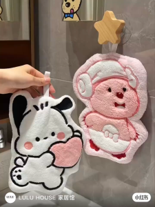 Khăn Lau Tay Nhà Bếp Phòng Tắm Siêu Thấm Hút Hình Thú Dễ Thương Xinh Xắn