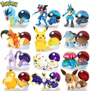 Authentic Pokémon Poké Ball Pikachu CHARIZARD GENGAR Transform Doll Handmade Desktop Ornament Childrens Toy Birthday Gift