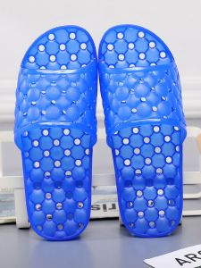 Crystal Plastic Hollow out Slippers Couples Home Beach Hotel Men Summer Breathable Sandals Thick Bottom Low Heel PVC Sole