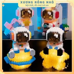 Mô hình phi hành gia có đèn Space bricks đồ chơi lắp ráp Phi Hành Gia 3D Có Đèn