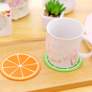 9 cm Miếng Lót Ly Trái Cây Bằng Silicon Đế Lót Ly Cách Nhiệt Chống Trượt Miếng Lót Cốc Uống Nước Nhiều Màu Độc Đáo SHOPER