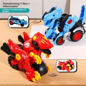 YAOLAN | 4-in-1 Transformable Robot Dinosaur to Car Toy for Boys Aged 3-6