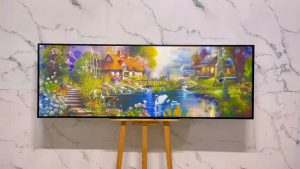 Tranh Đồng Quê Yên Bình Châu Âu Tranh Canvas Tranh Tráng Gương Tranh Trang Trí Treo Tường