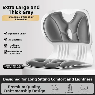 GUOQI | Ergonomic Lumbar Support Cushion Ergonomic Back Pillow for Long Sitting Proper Posture