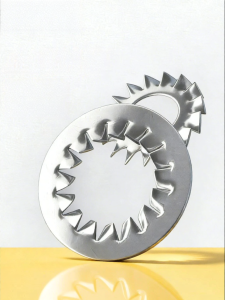 BAIRUITE | Anti-Slip Outward-Inward Teeth Stainless Steel Washer Round Chrysanthemum Type