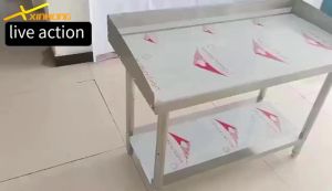 XINHONG Stainless Steel Work Table Kitchen Commercial 2-layer Workbench With Edge Operation Thickened Table