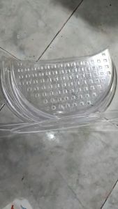 Tô nhúng bánh tráng nhựa trong Acrylic cao cấp 2 ngăn size nhỏ  215 cm / to 27cm