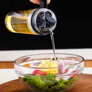 2PCS Oil Dispenser Sauce Bottle Glass Storage Bottles Spice Glass Oil Spray Vinegar Cooking Seasoning Bottle  Kitchen Tools