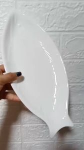 Set of 3 Side Dish Fish Plates 12X5.5INCHES