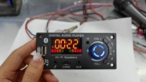 KEBIDU | 100W Amplifier Bluetooth 5.0 DIY MP3 WAV Decoder Board DC 12V 50W Wireless Car USB MP3 Player TF Card Slot USB FM with 3.5mm Mic