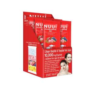 NUUI FIBER JELLY หนุยไฟเบอรี่ หนุยคอลลาเจน 25 กรัม 6 ซอง