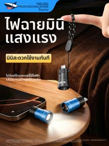 Smiling Shark | Portable USB-C Mini Flashlight Keychain