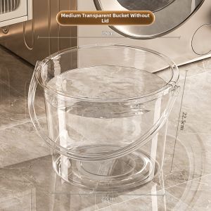 TEKANAI | Durable Transparent Plastic Bucket for Home and Dormitory Use