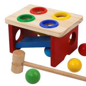 MWZ | Educational Intellectual Development Wooden Ball Beating Platform Color Matching Multifunctional Toy