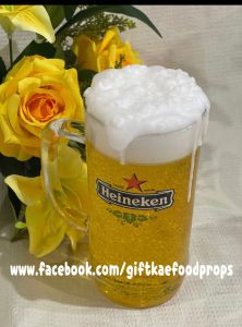 โมเดลเบียร์ปลอม เบียร์ปลอม (สวยงามเหมือนจริง วัสดุผลิตจากเจล) #เบียร์ปลอม