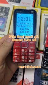 Điện Thoại Viettell Fami 28 chuẩn sóng 4G Fullbox - Sóng Khỏe -  BH 12 tháng