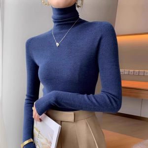 PEIXI | Klein Blue High Neck Knitted Sweater