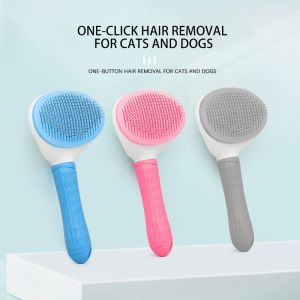 Self-cleaning Pet Hair Remove Comb Cat Slicker Brush Pet Hair Removal Comb For Cats Grooming Brushes Dog Combs Cat Accessories