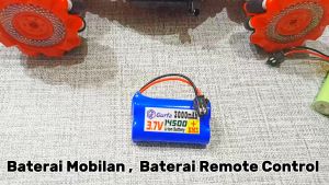 Baterai RC 2X 14500 3000mAh 37V BMS 1S 3A SOKET HITAM 2 PIN