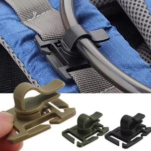 2/4/6PCS Drinking Tube Clip Rotatable Molle Hydration Bladder Drinking Tube Trap Hose Webbing Clip Molle Fits