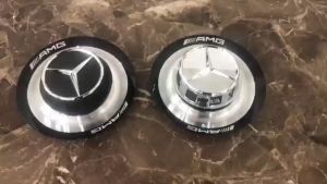 Logo chụp mâm ốp lazang bánh xe ô tô Maybach AMG - Chất liệu nhựa ABS và hợp kim nhôm cao cấp