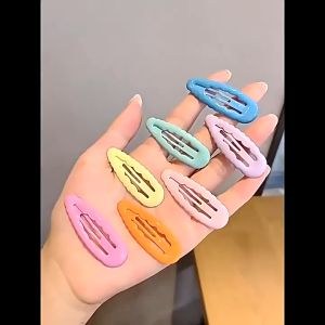 แฟชั่นเรียบง่าย กิ๊บติดผม รูปหยดน้ําสีแคนดี้ เกาหลี ใบรูปแบบหน้าม้า สีพาพูที่สุด สำหรับผู้หญิง ACFUNY