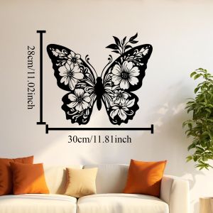 CIFbuy | CIFBUY Sắt Treo Tường Nghệ Thuật Kim Loại Bướm Chống Rỉ Sét Trang Trí Sân Vườn Tối Giản Nội Thất Mộc Mạc Quà Tặng Nhà Cửa