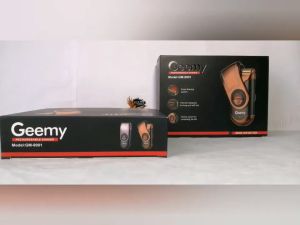 Gemei เครื่องโกนหนวดไฟฟ้าไร้สายแบบชาร์จ GM-9001 ใบมีดแบบฟอยด์ขนาดพกพา พร้อมที่กันจอน แถม ใบมีดสํารอง - สีทอง