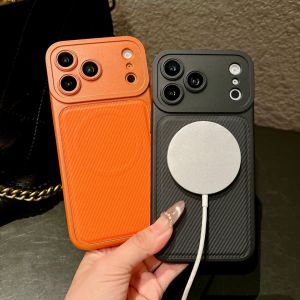 Carbon Fiber for iPhone 17 Case 2025 [Compatible with MagSafe] Magnetic Phone Case iPhone 17 18 16 15 14 13 Pro Max Slim Thin Smooth TPU Bumper with Drop Protection Anti-Yellow Women Men Cases Cover