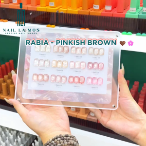 Set sơn mắt mèo Rabia 12 màu Pinkish Brown phong cách trầm ấm nhẹ nhành - RABIA PINKISH BROWN - Tặng kèm bảng màu