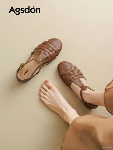Agsdon | Breathable Lace-Up Sandals Women Summer Lightweight Roman Style Shoes