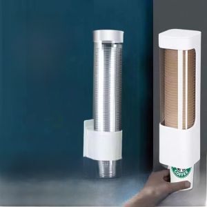 Disposable Cup Holder Plastic No Drilling Required Automatic Cup Grabber Water Dispenser Paper Cup Stand Creative Trendy Design