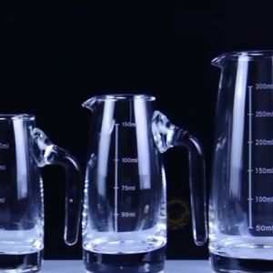 Wine Dispenser Liquor Glass Bottle 100ml Flat Surface With Handle Measurement Tools Glassware Tools