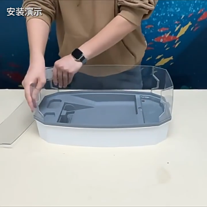 ถอดออกได้ Anti - หนีเต่า Eco กระบอกครัวเรือนแยกเต่ากล่องแก้วพลาสติกพร้อมตัวกรอง