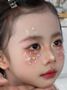 Trang Điểm Mặt Trang Trí Bướm Ngọc Trai Cho Trẻ Em Ngày Lễ Hóa Trang Mặt Trang Trí Ngọc Trai Lấp Lánh Sân Khấu Biểu Diễn