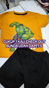 Paket Baju Kaos Setelan Harian Anak Laki-Laki Karakter Distro Cowo Kartun Keren Umur 1 - 10 Tahun