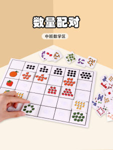 Educational Math Area Toys for Kindergarten Children Intelligence Development Playthings Quantity Matching Toys for Kids